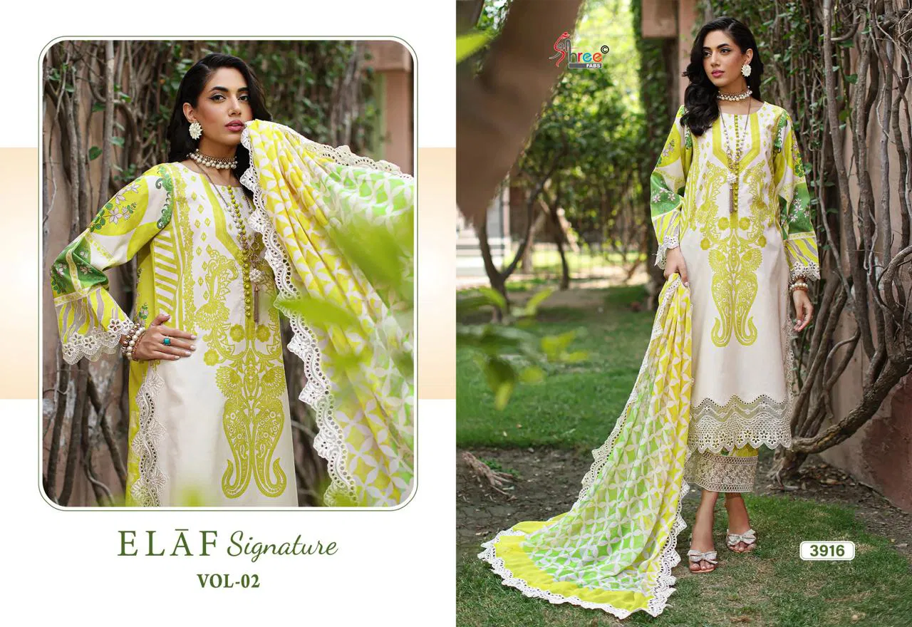 Elaf Signature Vol 2 By Shree Cotton Dupatta Pakistani Salwar Kameez Exporters In India